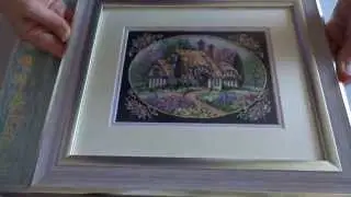 Оформление вышивки крестом в раму с паспарту /Design of cross stitch in a frame with passe-partout