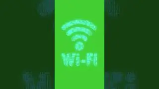 Animated WiFi symbol with animated binary code texture on a green screen | 