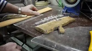 Резка листового твердого пластика рубанком , резцом.