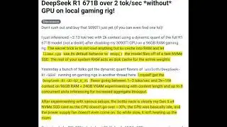 Revolutionizing AI Inference: Running DeepSeek R1 671B Without a GPU