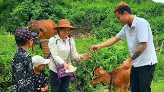 with two sons go sell ducks and buy cows to raise DANG THI DU