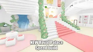 NEW Royal Palace Aesthetic cute design *SPEED BUILD* in Adopt me! Roblox