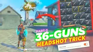 ALL GUN HEADSHOT TRICK FREE FIRE (PART-2) || ONE TAP SECRET TIPS 😈