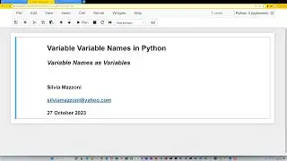 Variable Variable Names in Python
