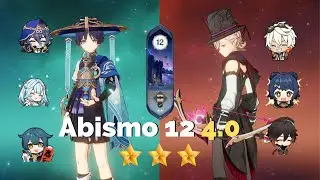 Scaramouche (Wanderer) C1 e Lyney C0 - Abismo 12 - 4.0 - Genshin Impact - Spiral Abyss 4.0