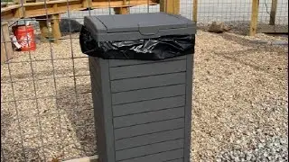 EAST OAK 76 Gallon Outdoor Trash Can, Waterproof Resin Garbage Can  for Patio, Kitchen, Backyard
