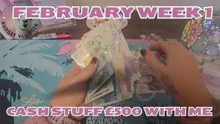 February week 1 cash stuff | cash stuff £500 with me #cashstuffing