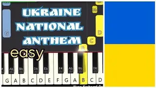 Ukraine National Anthem (Easy Piano Tutorial)
