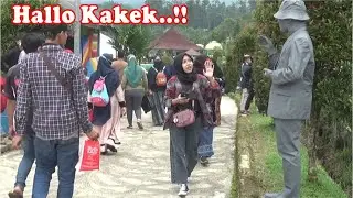 Reaksi Kocak ketemu patung hidup || Statue prank || Lembah Asri Serang