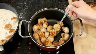Тефтели с подливкой на сковороде. Готовим нежные тефтели из фарша без риса