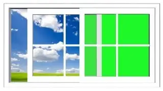 window opens and closes - green screen effect