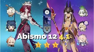 Rosaria C6 e Cyno C0 - Abismo 12 - 4.1 - Genshin Impact - Spiral Abyss 4.1