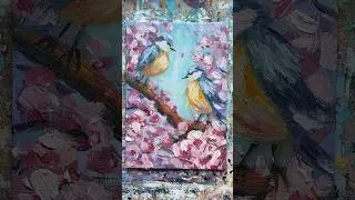 как нарисовать птиц весной