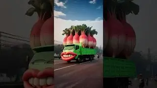 Evolution from a unique plant pot to a truck carrying giant radishes