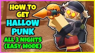 Tower Defense Simulator - (STRATEGY) How to get HALLOW PUNK TOWER + BEAT ALL 3 NIGHTS on EASY MODE!