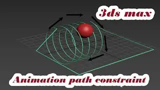 Path Constraint Animation , Animation on path constraint , create line to helix attach , in 3ds max