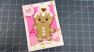 Giant Ginger Girl Birthday card 