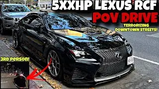 E85 FBO & TUNE LEXUS RCF TERRORIZES DOWNTOWN NEWYORK!!!