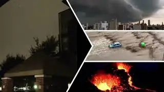 Incredible ! ⚡️ Lightning strikes and a crazy storm hit the Saudi desert - Jazan