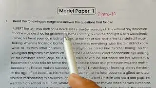 Modal Paper 1 English Workbook class 10||कक्षा 10 अंग्रेजी वर्कबुक मॉडल पेपर एक||Workbook Class 10