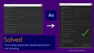 True comp duplicator duplicate button not showing in After Effects