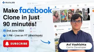 Make Facebook Clone in 90 mins | Masterclass with Avi | HTML | CSS| Frontend Project | AccioJob