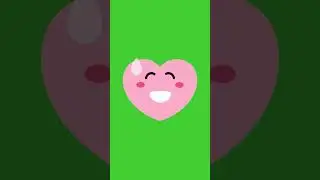 Animated Heart Emoji Icon on Green Screen Background | HD | No Copyright