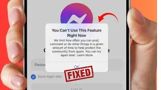 Solved✅: Messenger Login Error You Can't Use This Feature Right Now / iPhone