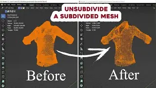Blender Tutorial How To Unsubdivide A Subdivided Mesh In Blender _ beginner Tutorial