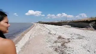 Азовское море. Ясенская коса. Гуляем и купаемся.