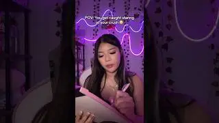 POV: You get caught staring at your crush 👀 #asmr #shorts