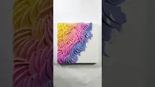 Multicolored layers of textured acrylic art. #textured #art #satisfying