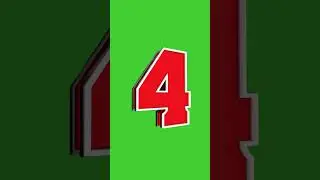 3D Style Red Nine to Zero Numbers Countdown with Voice Over | GREEN SCREEN