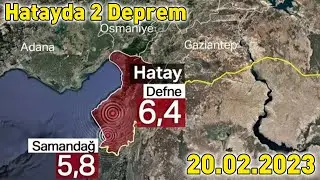 Hatay'da 6,4 ve 5,8 büyüklüğünde iki deprem ! Son dakika