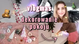 DEKOROWANIE POKOJU na święta 🎄 + food haul | VLOGMAS