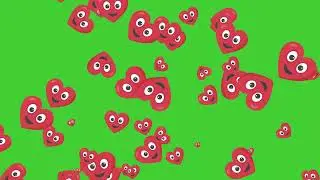 Heart Face Emoji Animation | Green Screen | HD | ROYALTY FREE