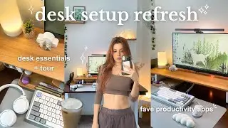 Desk Tour & Refresh + my TOP 5 productivity tools 💻 ⭐️