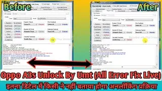OPPO A3s Password Unlock By Umt 2024 / Live Unlock All Error Fix / Init HandShake Sequence Fix 100%