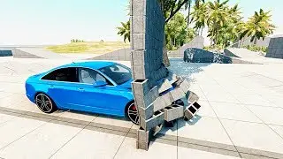 ★ Cars vs Brick Walls | Slow Motion Crashes | BeamNG Drive