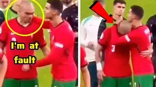 Cristiano Ronaldo Consoled Crying Pepe After Portugal Loss To France 😥