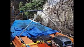 HOW I MADE MY BOAT TENT  TARP / PART 1