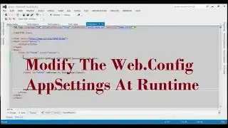 How To Modify The Web.Config AppSettings At Runtime