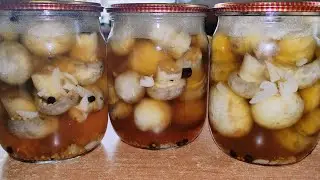 Такие маринованные шампиньоны вы точно не готовили! Грибы к салатам или как закуска на стол