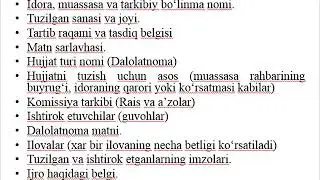 Ma'lumot-axborot hujjatlari: bildirishnoma, vasiyatnoma, dalolatnoma