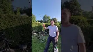 Опрыскивание деревьев от тли и вредителей! #усаньканадаче #нашадачавгермании #дача #сад #огород