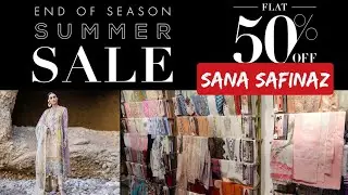 SANA SAFINAZ Summer End Of Season Sale Flat 50 OFF | Muzlin Lawn | Unstitched Collection 2023