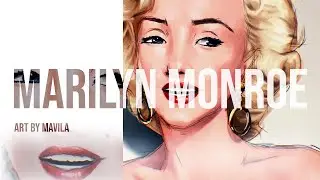 Marilyn Monroe Digital Painting Timelapse Procreate on iPad Pro