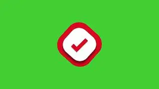 Animated Check mark & Cross Icon on green screen background | HD | Royalty Free
