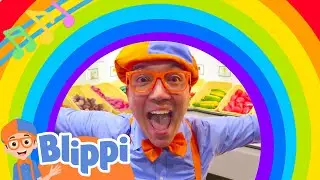 Blippi's BRAND NEW Rainbow Colors Song | Blippi Educational Colors Song