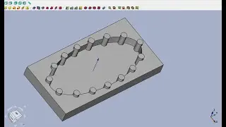 FreeCAD Часть 21. Массив по траектории